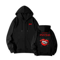 Unisex BM PSYCHO Zipper Hoodie Jacket