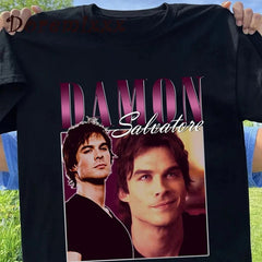Damon Salvatore Graphic Printed Loose T-shirt