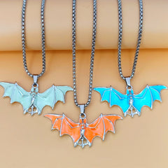 Luminous Vampire Bat Pendant Necklace