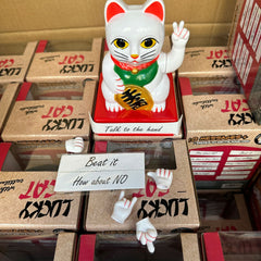 Middle Finger Swing Lucky Cat