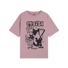 Korean Style Niche Guitar Cat Short Sleeve Tee