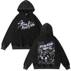 SKZ World Tour Run It Graffiti Cotton Washed Hoodie