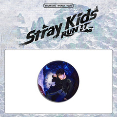 SKZ World Tour "RUN IT" Trailer Photo Badge Mirror Keychain