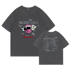 EN- BloodSaga Tour Cotton Crew Neck T-Shirt