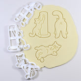 3 Cat Butt Cookie Cutter Baking Mold