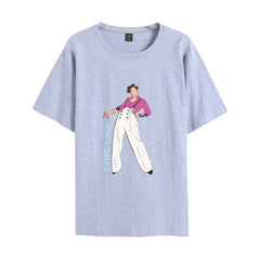 Unisex Graphic Print Round Neck Short Sleeve T-shirt