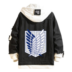 Unisex Wings of Freedom Anime Denim Jacket