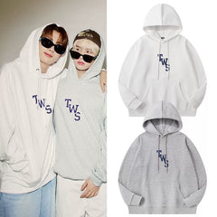 TWS Printed Pullover Hoodie Top