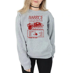 Lovely Girls House Print Casual Sweatshirt