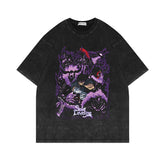 Retro Washed Anime Short-sleeved T-shirt