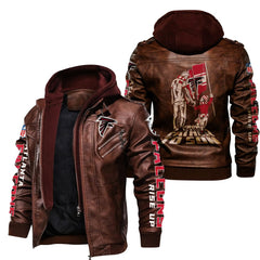 Punisher Falcons Team Thickened Leather Jacket