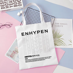 KPOP Logo Canvas Shoulder Bag