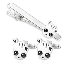 Stylish Comics Cufflink Tie Clip 3 Piece Set