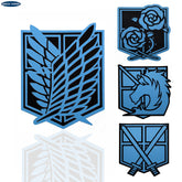 Luminous Anime Wings of Freedom Velcro Badge