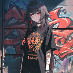 Unisex Game Hutao Casual Short-sleeved T-shirt