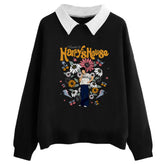 Women's Fake Two Piece POLO Sweatshirt