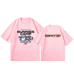 NJZ Bunnies Camp Round Neck T-shirt Top