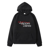 Unisex TVD Logo Print Loose Casual Hoodie