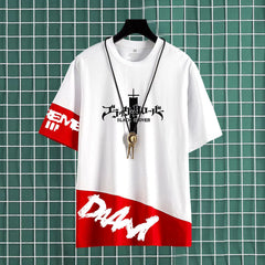 Men's Anime Logo Print Short-sleeved T-shirt