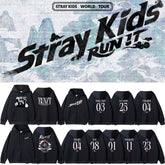 SKZ RUN IT TOUR Printed Zipper Hoodie