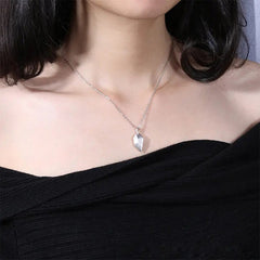 Versatile Magnetite Heart-shaped Couple Necklace