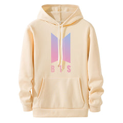 Unisex Kpop Letter Print Loose Hoodie