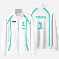 Unisex Aoba Johsai High Cosplay Zipper Jacket