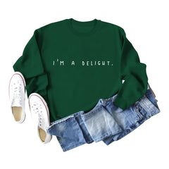 I'm A DELIGHT Round Neck Sweatshirt