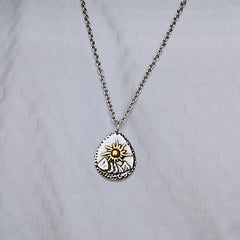 Retro Sun Pendant Necklace