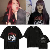 KPOP Letter Cotton Short-sleeved T-shirt