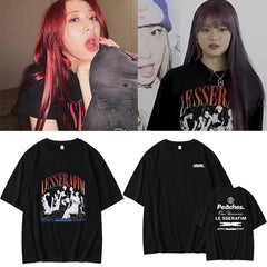 KPOP Letter Cotton Short-sleeved T-shirt