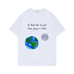 NingNing Same Planet Graphic Short-sleeved T-shirt