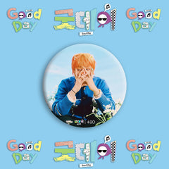 GD "GOOD DAY" Badge Mirror Keychain
