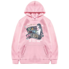 Trendy Taylor Pattern Print Loose Pullover Hoodie