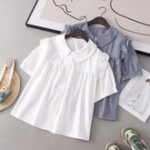 Lovely Japanese Style Lace Short Sleeved Shirt