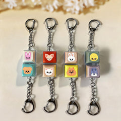 Luminous SKZ Keycap Pendant Keychain