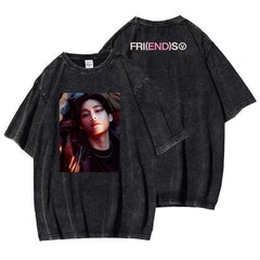 Kpop V Friends Loose Short-sleeved T-shirt