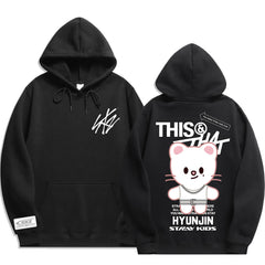 SKZ THIS & THAT Printed Black Hoodie