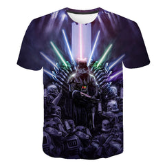 Men's Short Sleeve Comic Digital Print T-Shirt