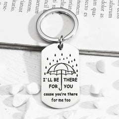 I'll Be There for You Couple Stainless Steel Keyring