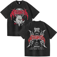 Trendy Kpop Logo Dominate Washed T-shirt