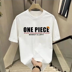 Trendy Anime Cotton Short Sleeve Men's T-Shirt