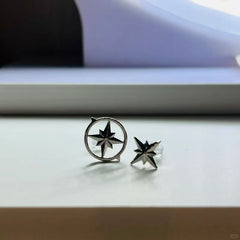 Kpop Compass Stud Earrings