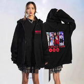 BANGTAN Group Photo Printed Zip Up Hoodie