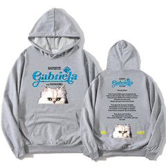 Kawaii KPOP Gabriela Cat Print Pullover Hoodie