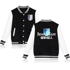 Unisex Anime Logo Printed Baseball Uniform Coat
