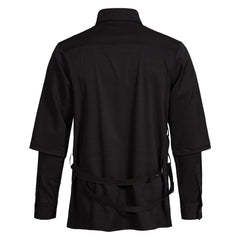 Men's Fake Two-piece Strap Bundled Shirt
