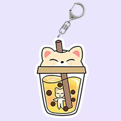 Kpop Bubble Tea Keychain Pendant