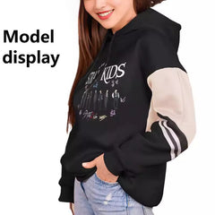 Casual Kpop Pullover Color Block Hoodie