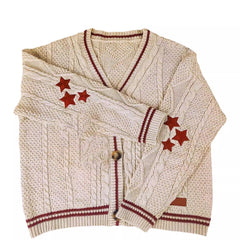 Taylor Stars Knitted Loose Cardigan Sweater